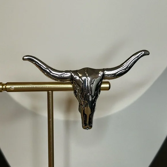 🐂 Large Bull Head Western Brooch Pin 🐂 - Picture 4 of 5